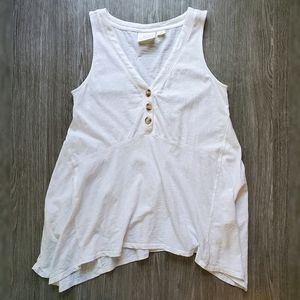 Anthropologie Maeve Alayne Tunic Tank Top Ivory XSmall